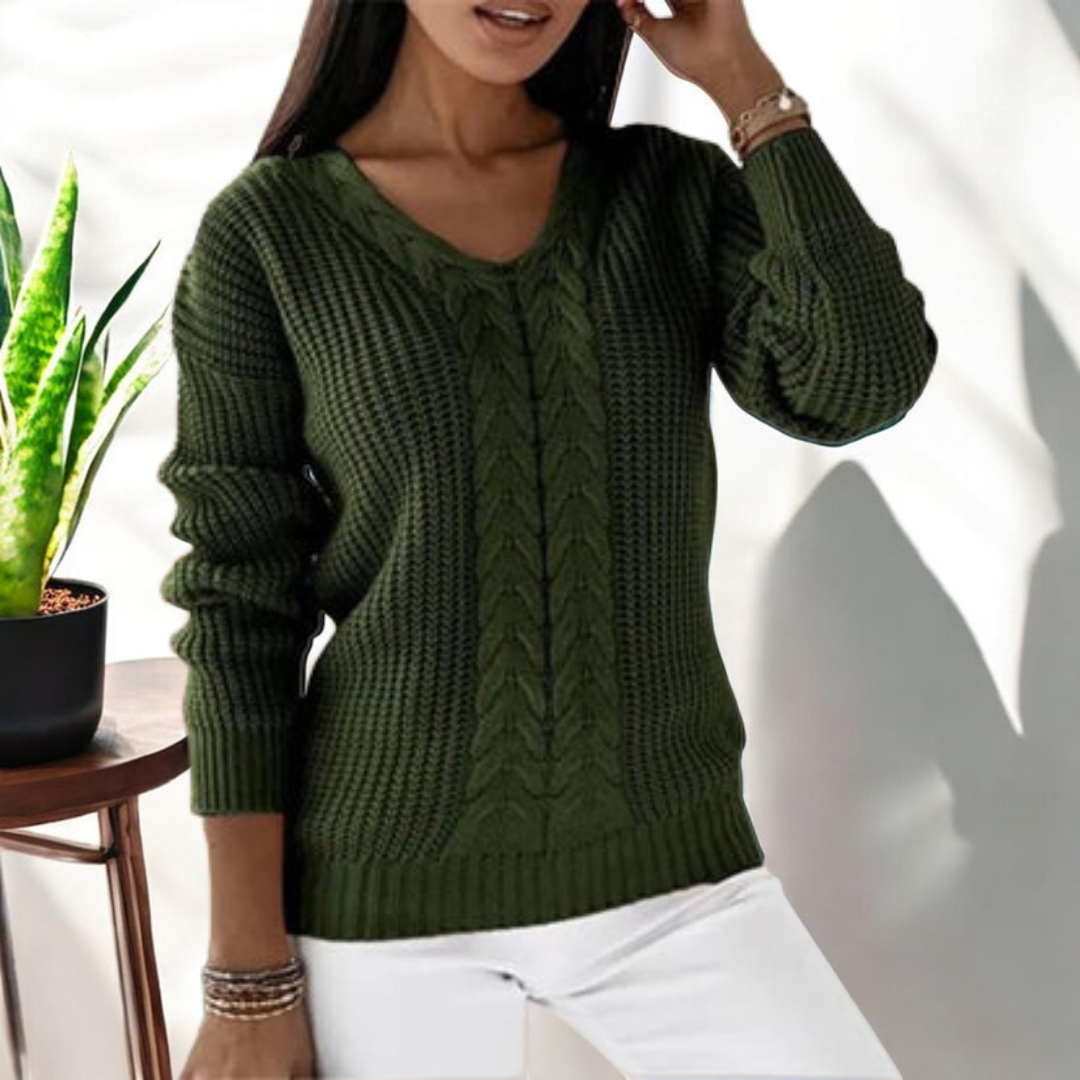 Casual elegante damestrui met losse pasvorm, lange mouwen en V-hals. Perfect voor dagelijks gebruik.