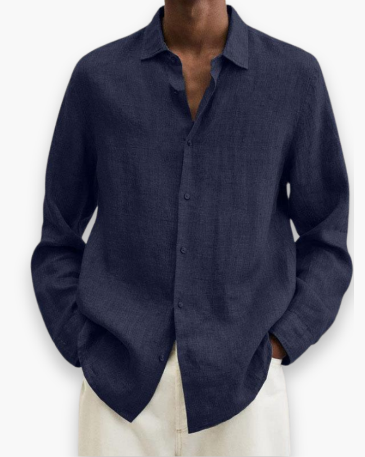 Heren casual zomer overhemd. Ademend en comfortabel, ideaal voor warme dagen en herenmode.