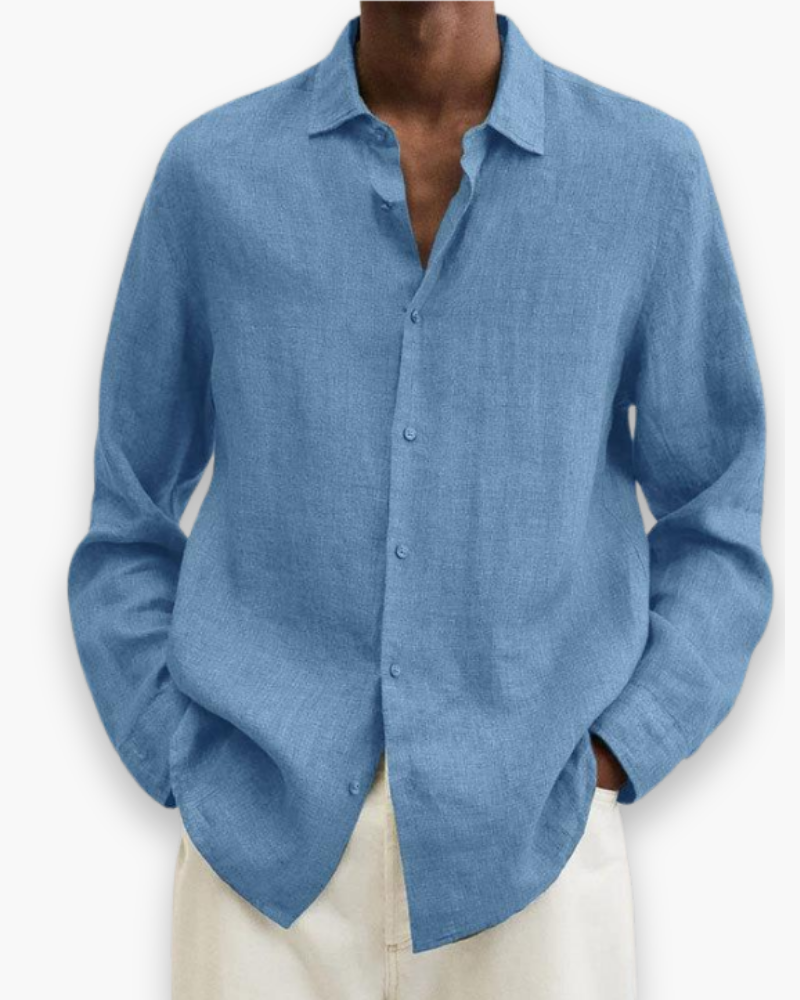 Luchtig casual zomer overhemd voor heren. Ademende stof, perfect voor een ontspannen zomerstijl.