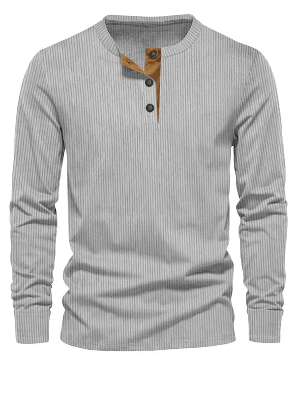 Modieus heren gestreept longsleeve shirt, slim fit, biedt een trendy uitstraling en draagcomfort.