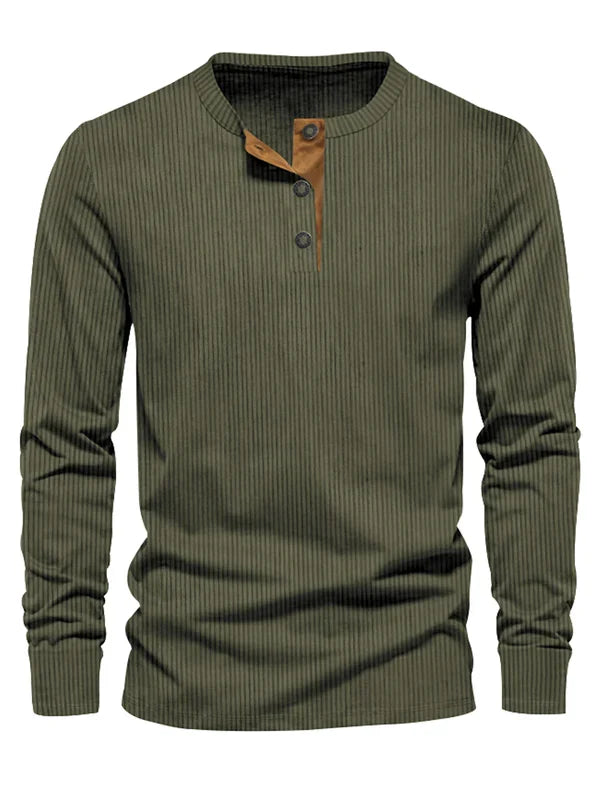 Heren gestreept longsleeve slim fit shirt, ideaal voor comfortabele casual of smart-casual outfits.