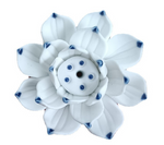 M - Wit met Blauwe puntjes