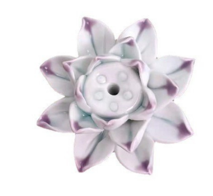 Woonaccessoire: handgemaakte lotusbloem wierookhouder van hoogwaardig keramiek, duurzaam en mooi.