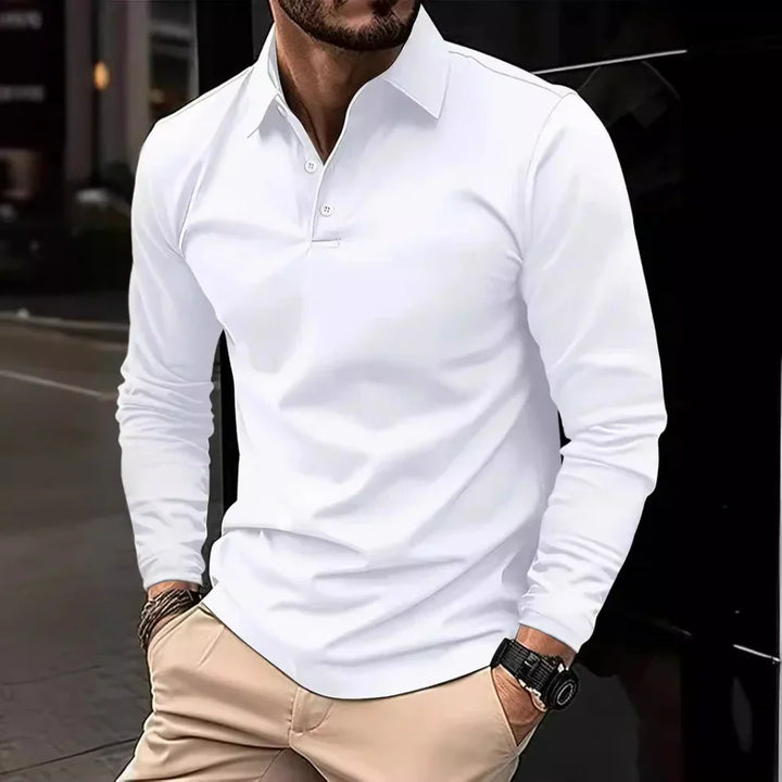 Veelzijdige Hoymans herenpolo met korte mouwen. Comfortabel en stijlvol voor lente en zomer, smart casual look.