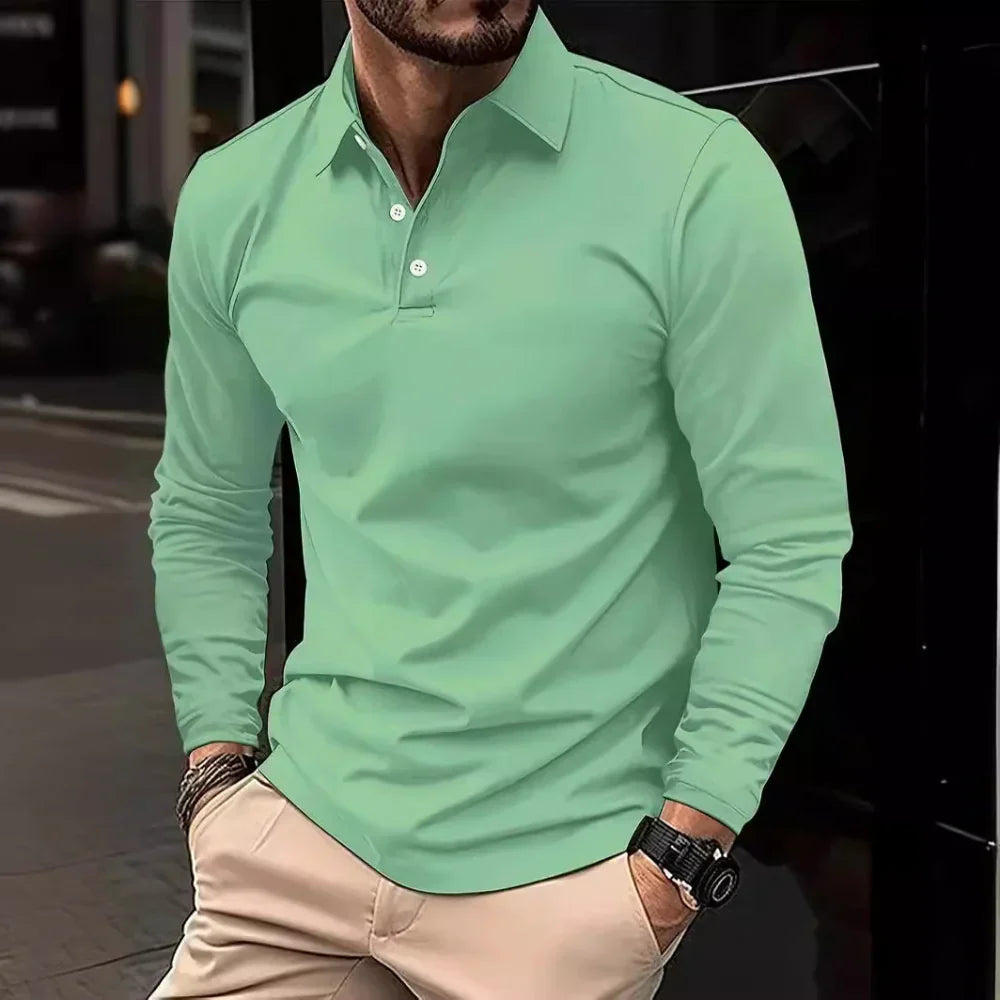 Heren Smart Comfort polo van Hoymans. Stijlvolle effen herenpolo met korte mouwen, ideaal voor smart casual look.