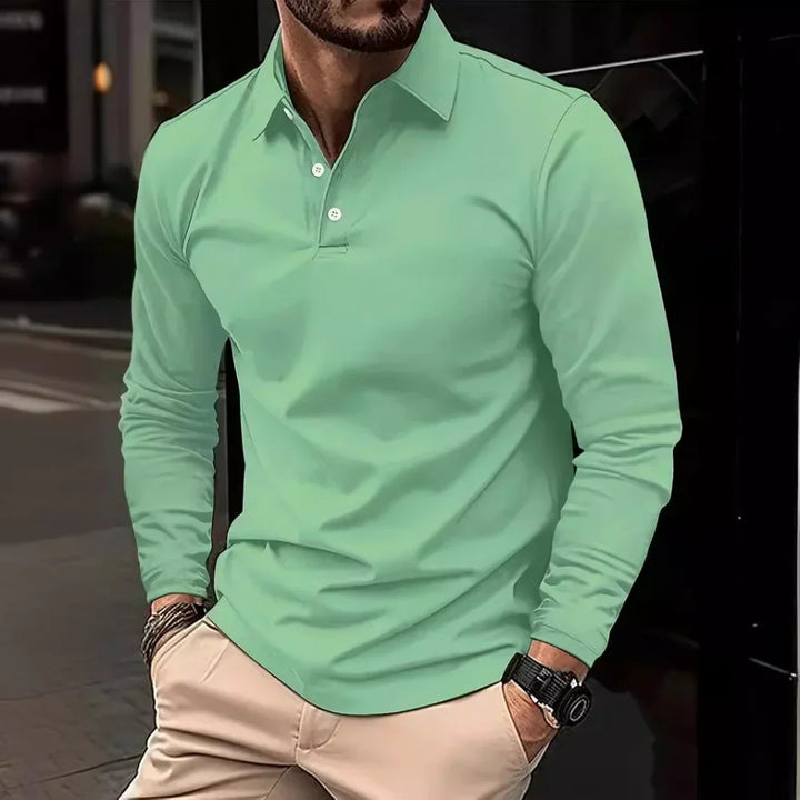 Heren Smart Comfort polo van Hoymans. Stijlvolle effen herenpolo met korte mouwen, ideaal voor smart casual look.