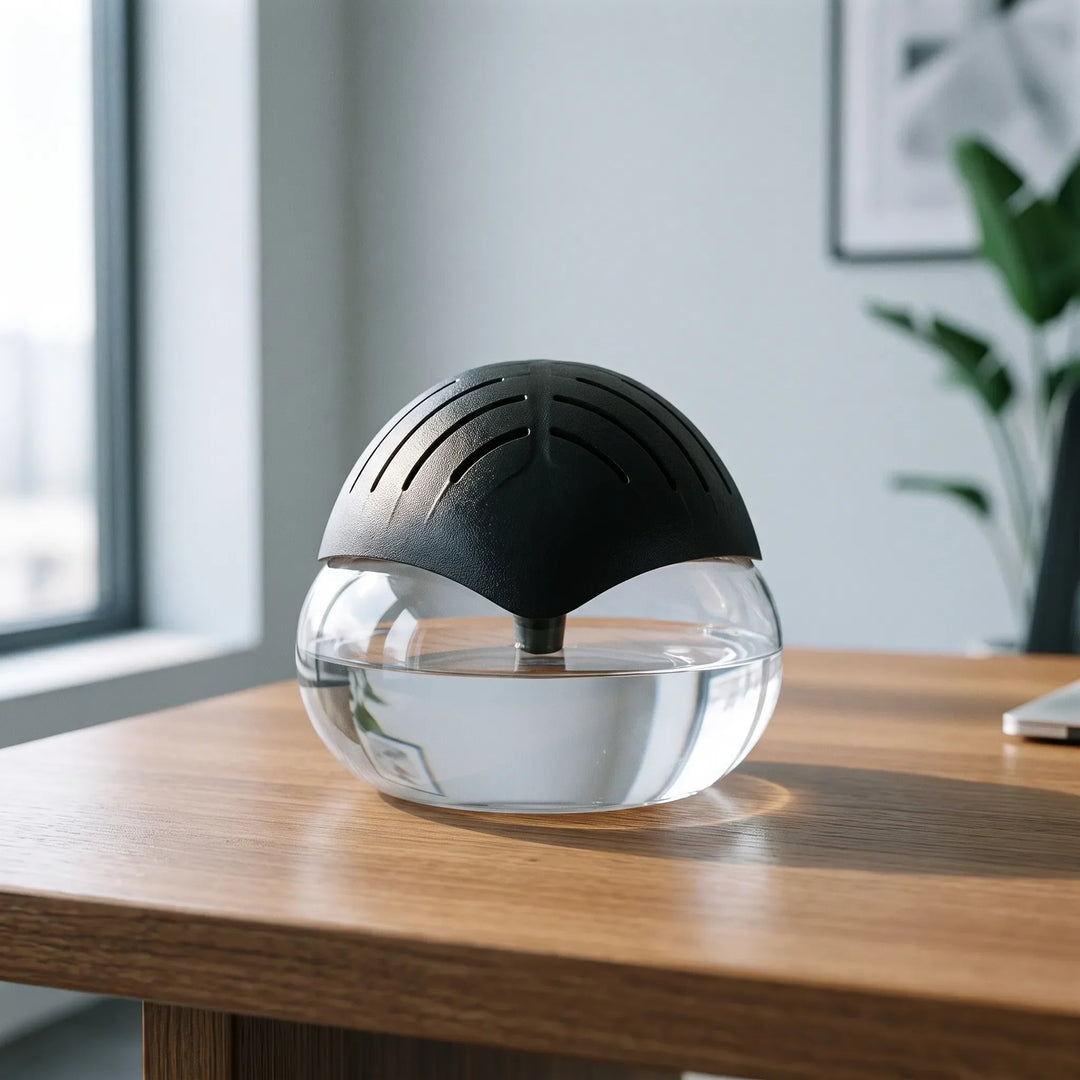 Waterbasis luchtreiniger met sfeerverlichting, zuivert de lucht en verfrist je huis voor een beter binnenklimaat.