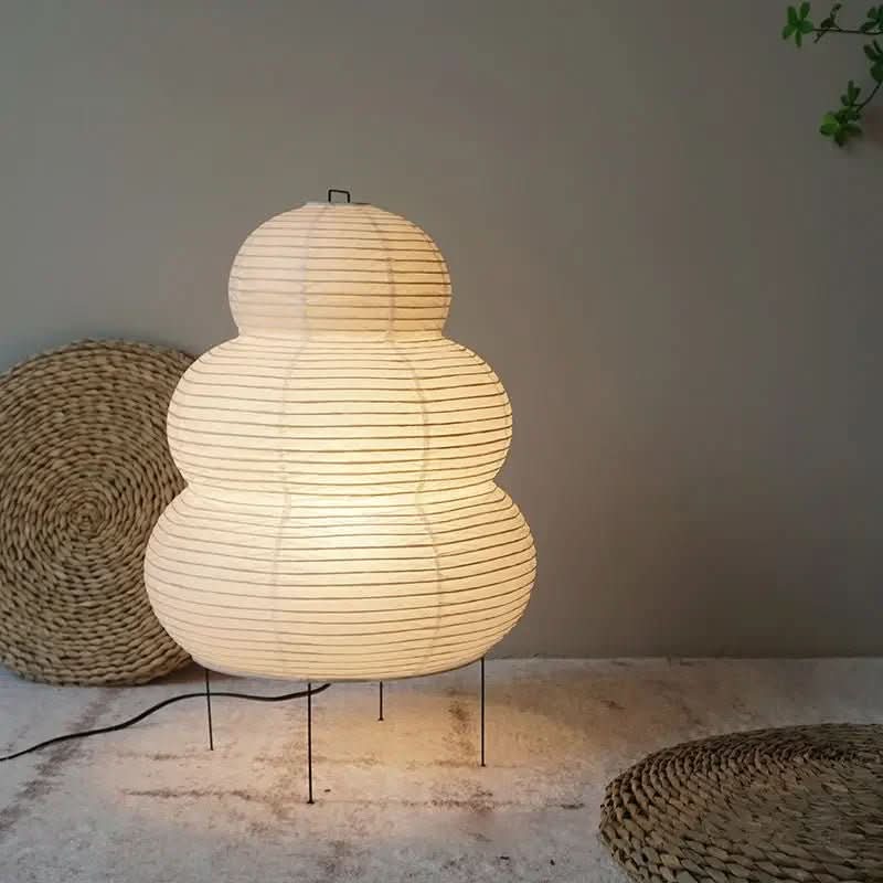 Retro sfeerverlichting: energiezuinige rijstpapier lamp, ideaal voor een warm interieur.