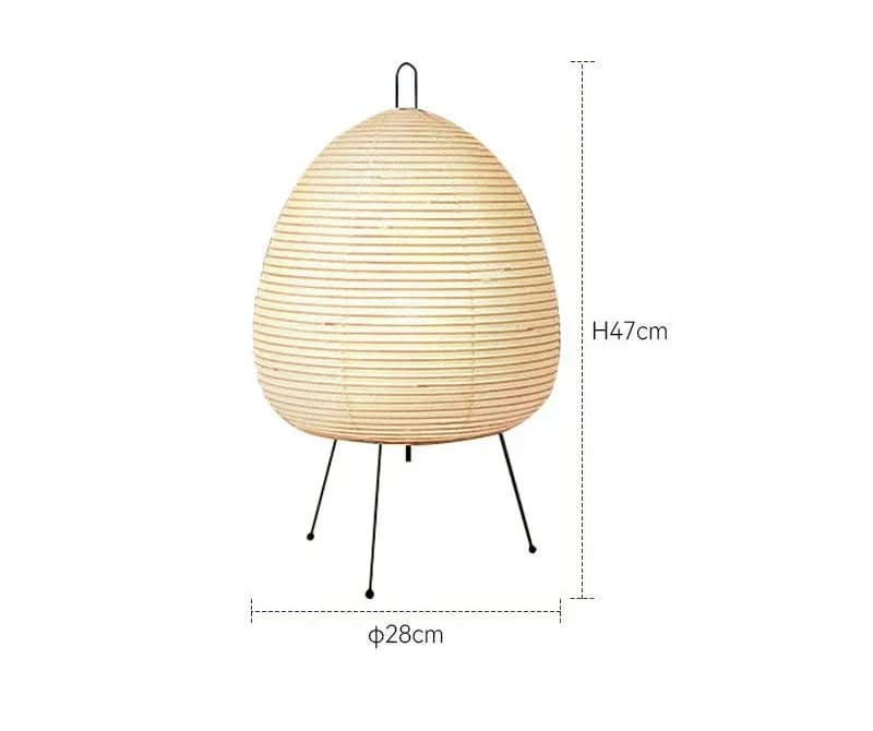 Moderne Japanse rijstpapier tafellamp, zachte verlichting voor een ontspannen sfeer.