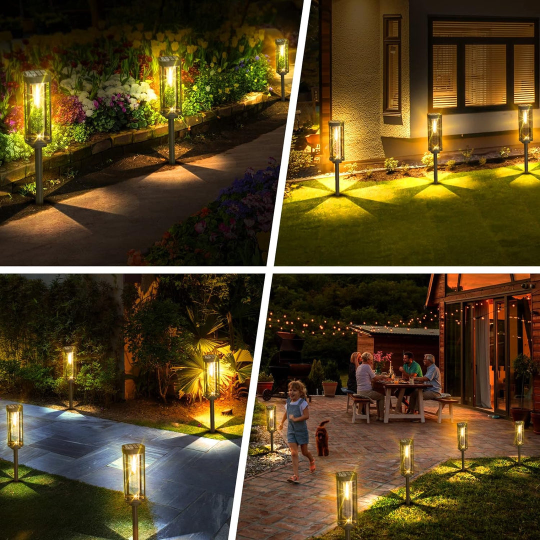 Weerbestendige EcoGlow solarlantaarn. Sfeervolle buitenverlichting met warm LED licht voor elke tuin.
