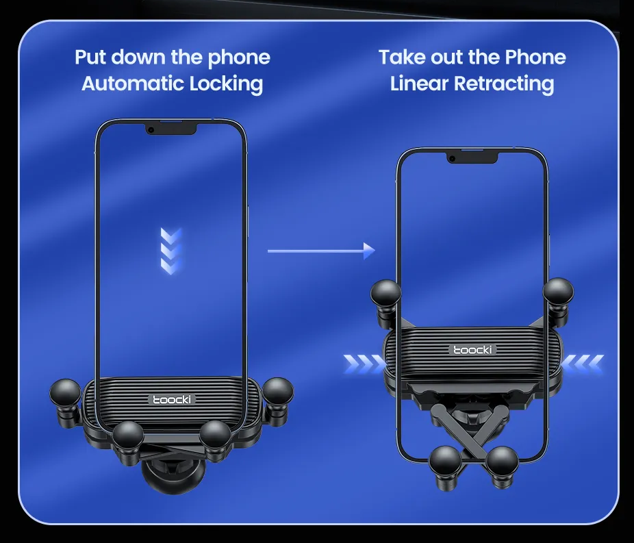 Mobielehouder auto gadget, universele klem voor smartphones, handsfree ervaring.