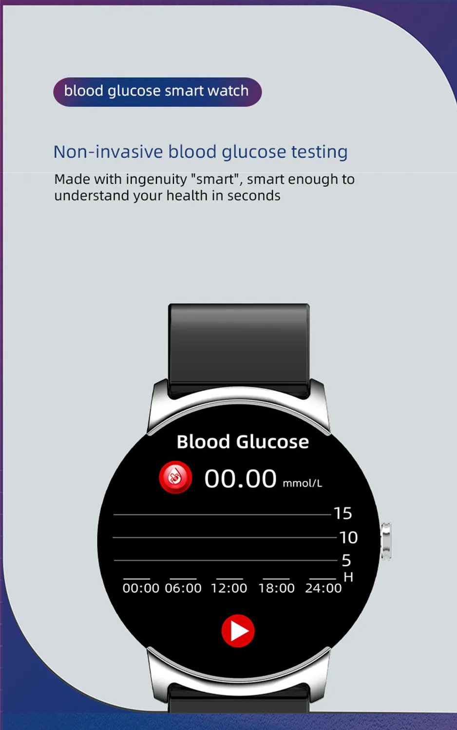 Fitness tracker met slaapmonitor, lichaamstemperatuur en IP68 waterdichte behuizing.