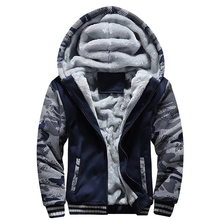 Warm en comfortabel heren capuchonjack, ideaal voor casual look of outdoor avonturen.