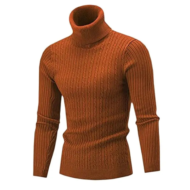 Heren slim fit coltrui, elegant en comfortabel, perfect voor wintermode.