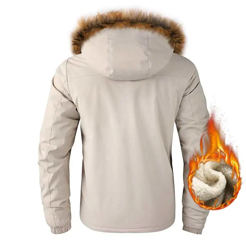 Warme heren bovenkleding, essentieel winddicht jack voor winterkleding.