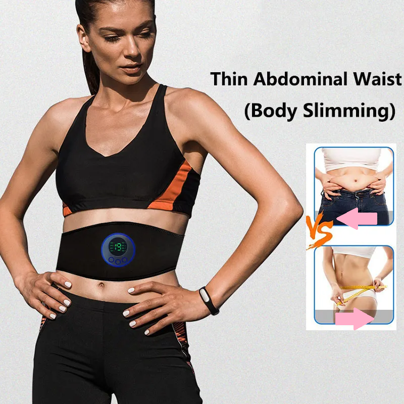 EMS buikspiertrainer stimuleert spieren voor een sixpack. Ideaal voor draagbare workout en thuisfitness.