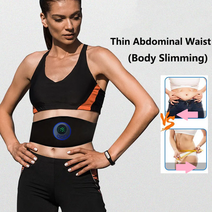EMS buikspiertrainer stimuleert spieren voor een sixpack. Ideaal voor draagbare workout en thuisfitness.