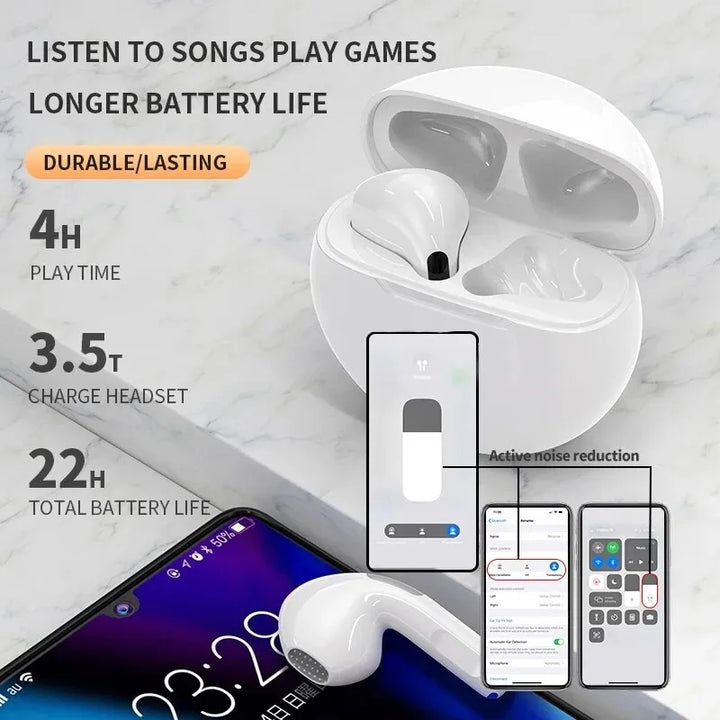 Geavanceerde Bluetooth in-ears met kristalhelder audio en naadloze connectiviteit, een top gadget.