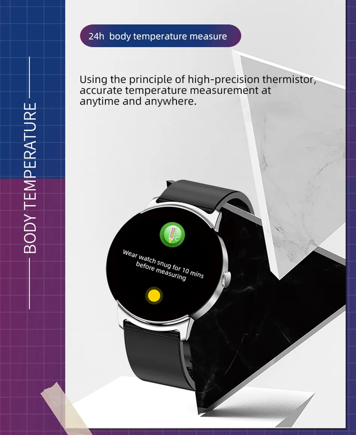 Wearable technologie: smartwatch voor digitale gezondheid, waterdicht IP68.