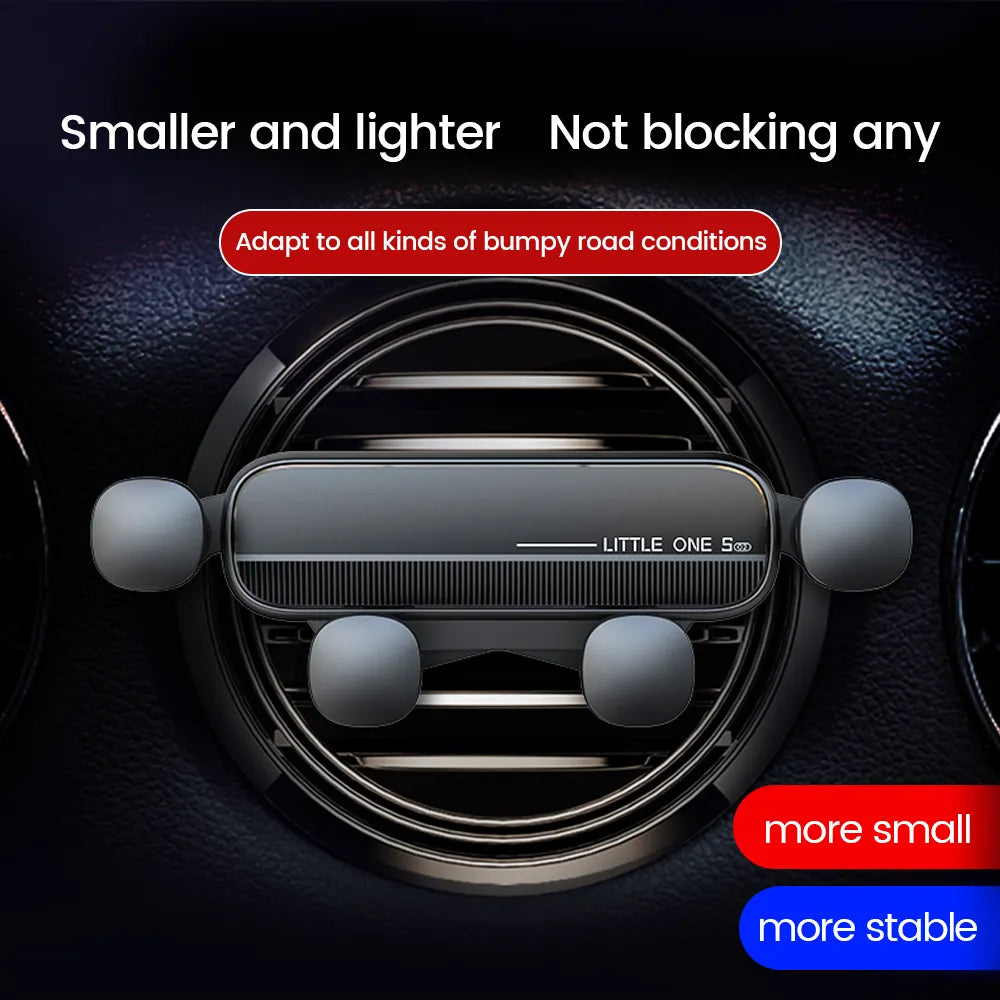 Compacte autotelefoonhouder universeel, bevestiging in ventilatierooster, handsfree bellen.