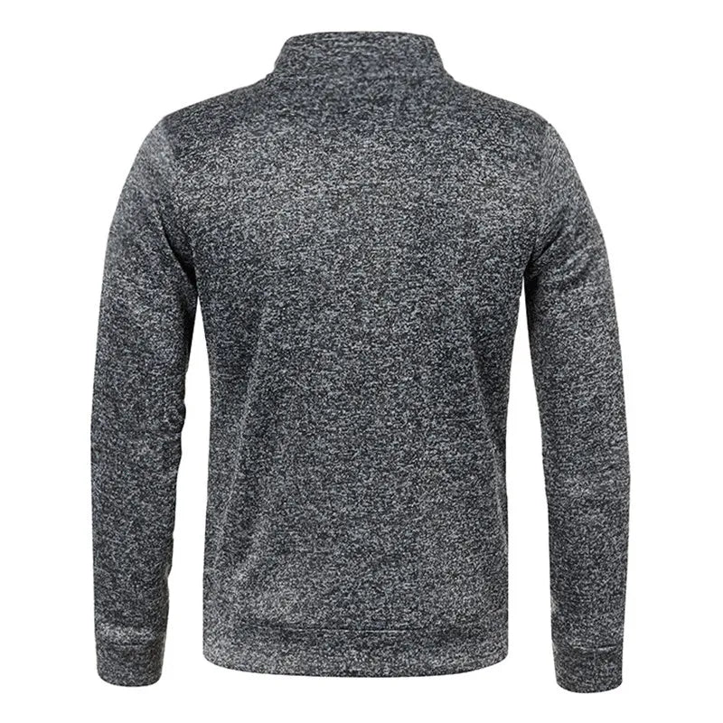 Casual warme heren coltrui met rits, perfect voor een ontspannen maar stijlvolle winterlook.