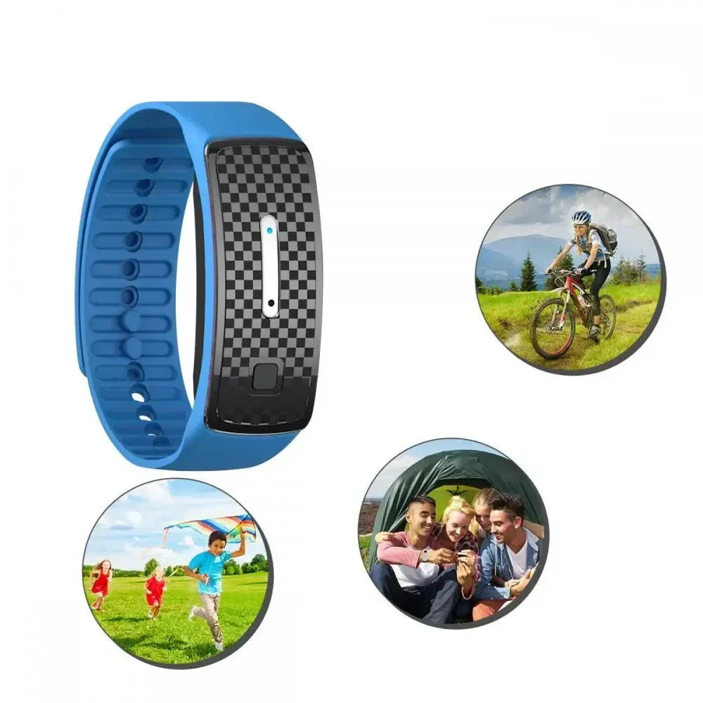 Draagbare muggenwerende armband, kind- & huisdierveilig, ideaal voor kamperen en reizen.