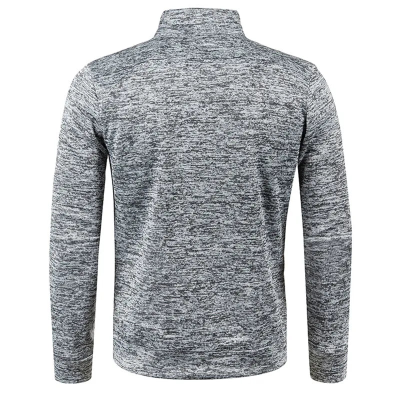 Heren pullover met rits en colkraag, dikke, warme trui ideaal voor koude dagen.