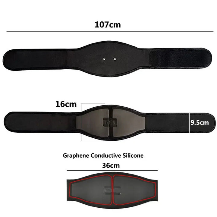 Unisex EMS fitnessriem, draagbare spierstimulator voor buikspieren. Perfecte gadget voor effectieve thuistraining.