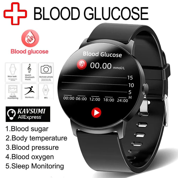 Waterdicht IP68 fitness tracker, meet hartslag, slaap en lichaamstemperatuur.