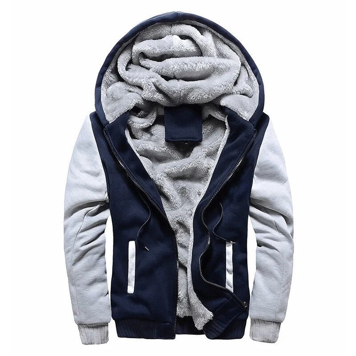 Warm winterjack voor heren met capuchon, comfortabel en windbestendig, ideaal voor koude dagen outdoor.