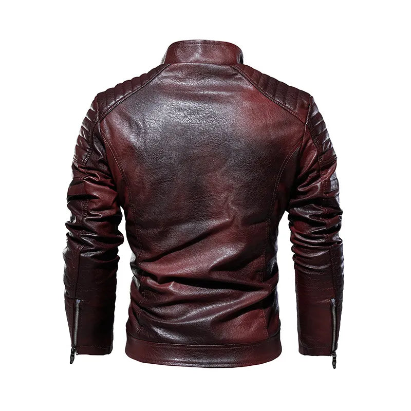 Trendy herenjas met bikerstijl, warme winterjas voor casual mode en dagelijks comfort.