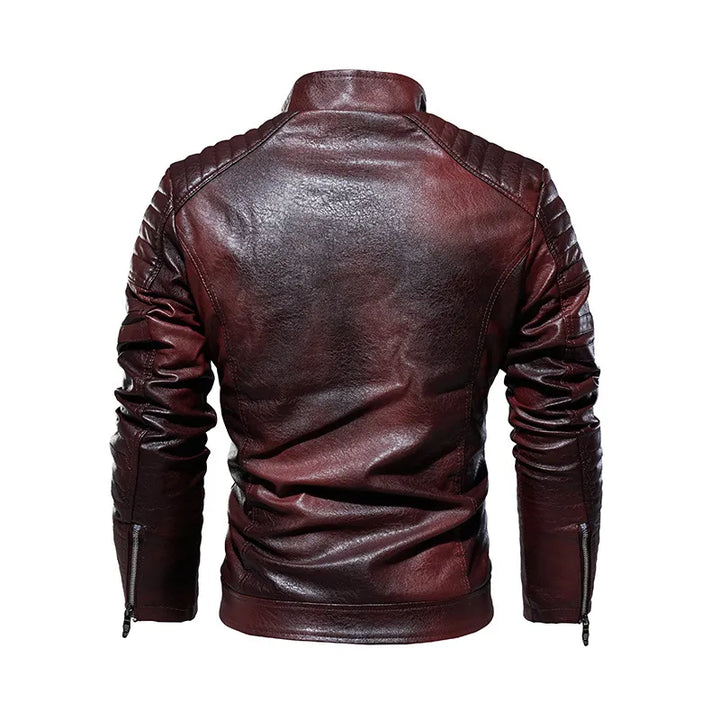 Trendy herenjas met bikerstijl, warme winterjas voor casual mode en dagelijks comfort.