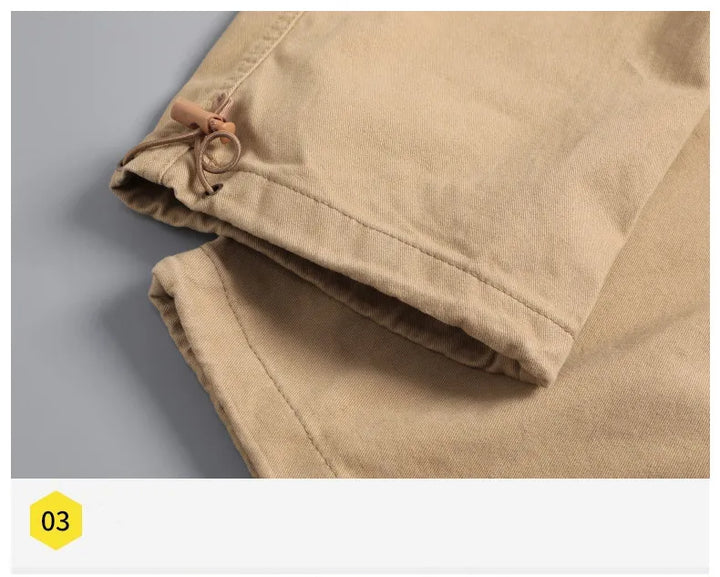 Heren outdoor cargobroek met grote zakken, een praktische en comfortabele vrijetijdsbroek.