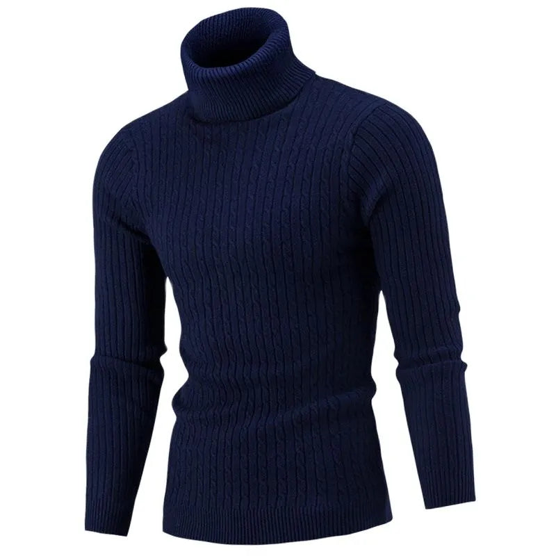 Modieuze heren slim fit coltrui, stijlvolle winter pullover, comfortabele en elegante herenmode.