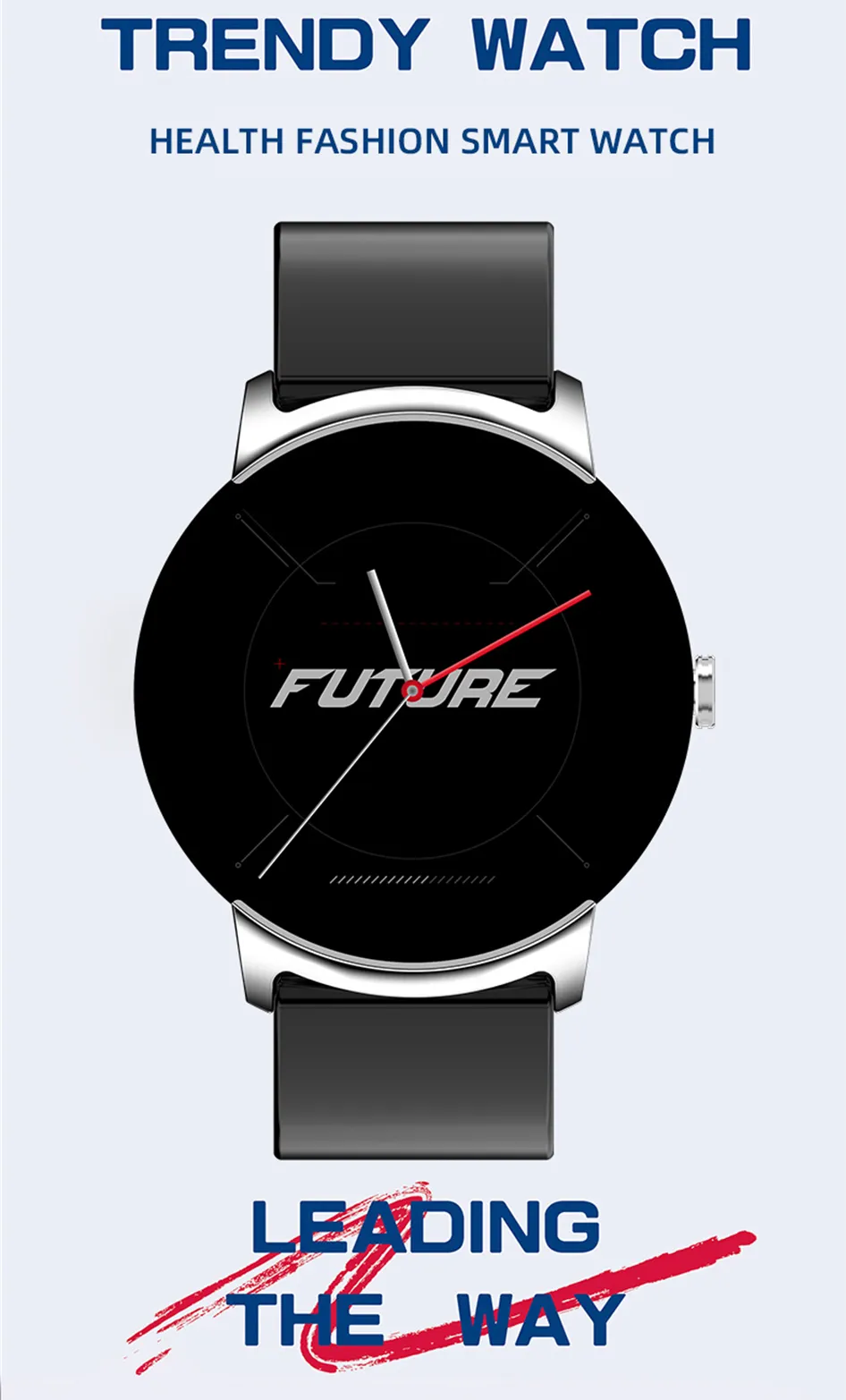 Unisex smartwatch, fitness tracker met hartslagmeter en slaapmonitoring.