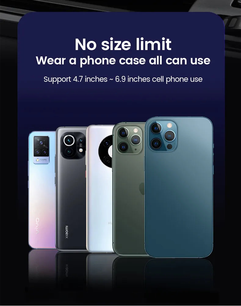 Universele telefoonhouder voor auto's, stevige ventilatiebevestiging voor smartphones.