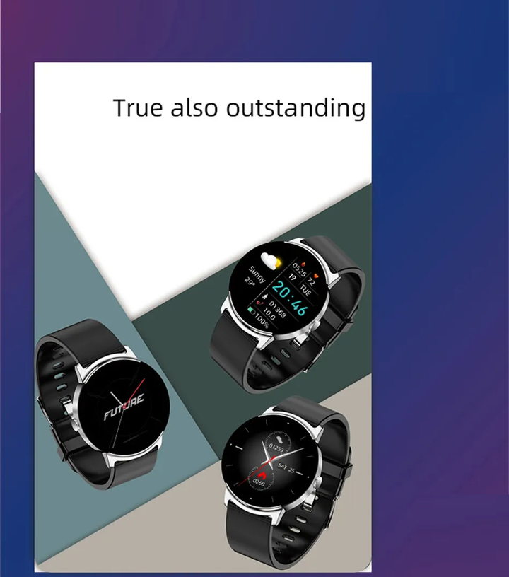 Digitale gezondheids horloge, wearable technologie met uitgebreide functies.