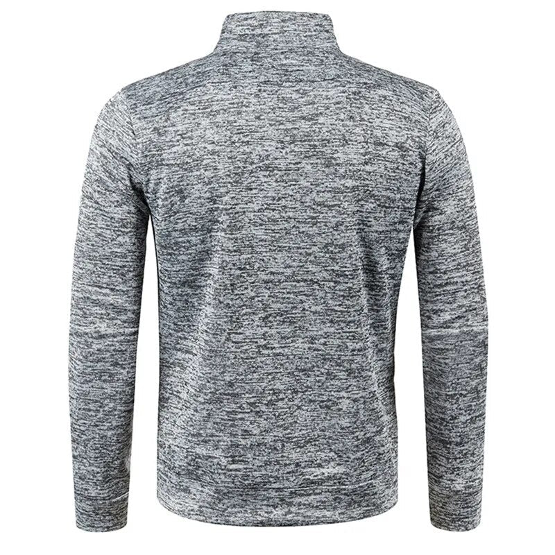 Stijlvolle heren coltrui met rits, combineert warmte en moderne mode voor de winter.
