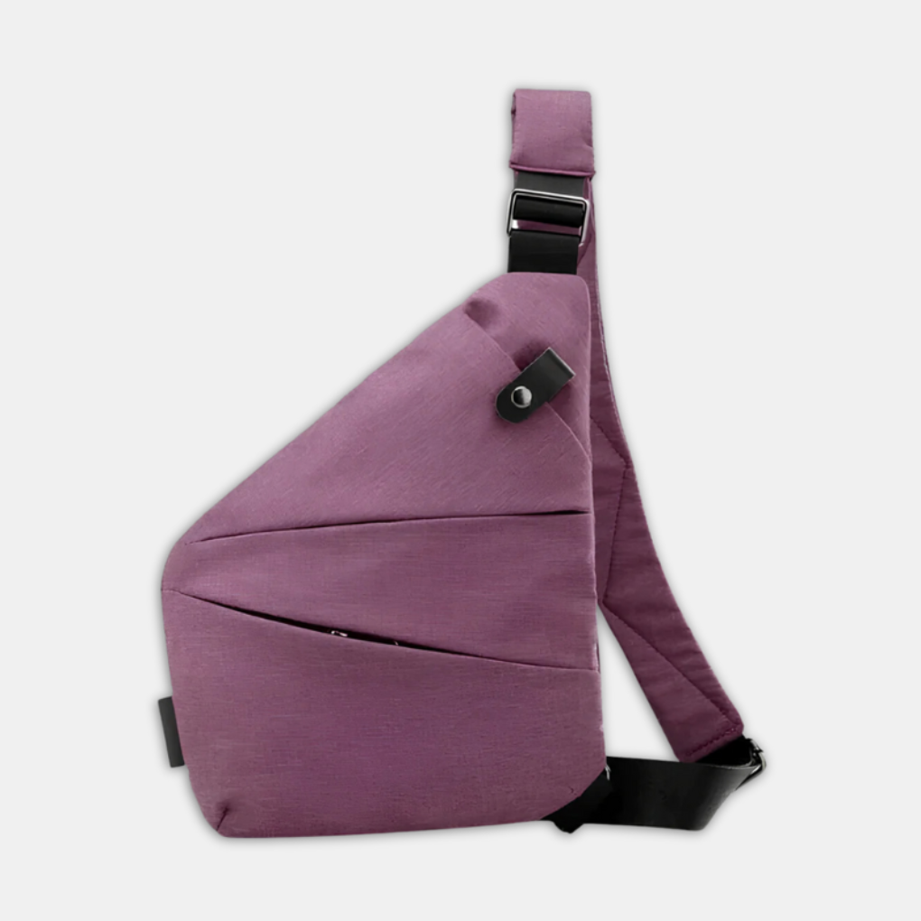 Compacte antidiefstal tas met slimme vakken, veilig en georganiseerd onderweg.