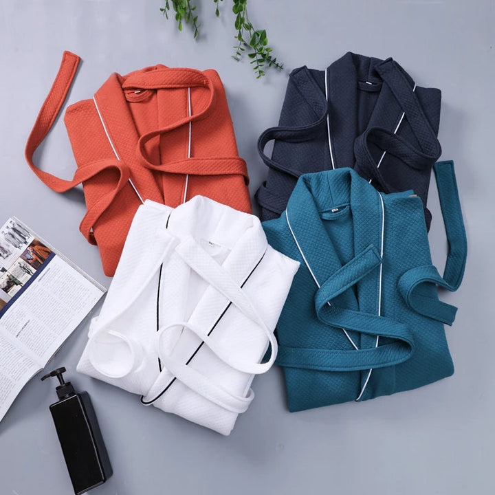 Luxe heren badjas van zacht katoen, ideaal voor ontspanning thuis. Comfortabele loungewear.
