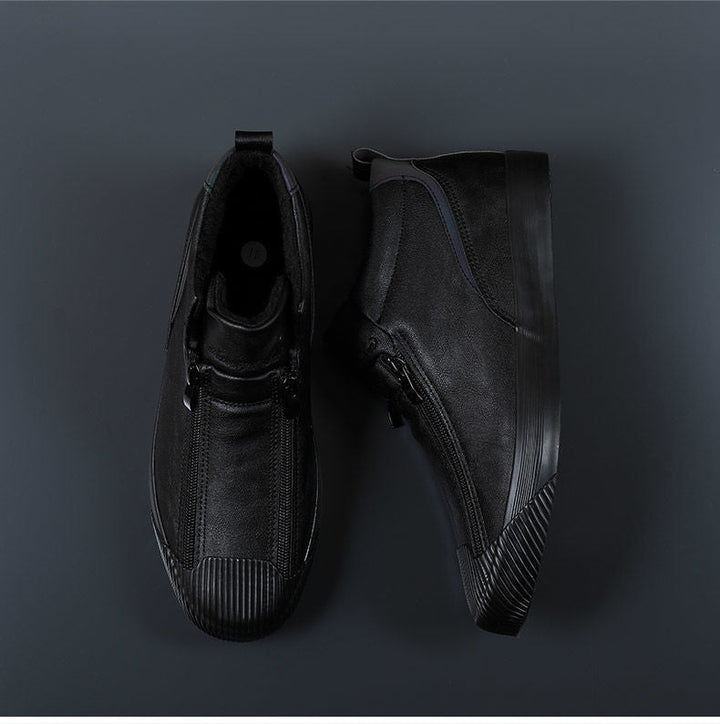 Vooraanzicht van de heren sneakers Noah, casual herenschoenen met moderne uitstraling en rits.