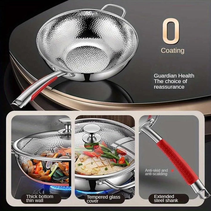Ergonomische CUISTRON titanium wok voor inductie. Comfortabel koken en roerbakken met duurzame kwaliteit.