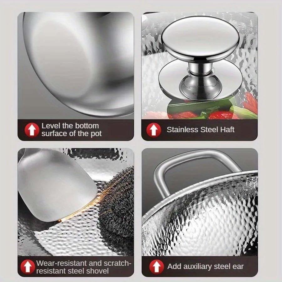 Moderne CUISTRON titanium wok, perfect voor inductie keukens. Gezond koken en roerbakken gemakkelijk gemaakt.