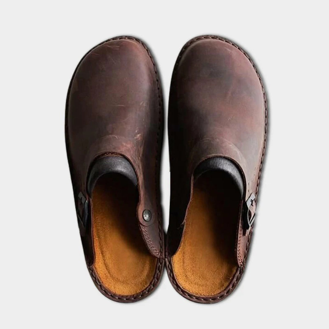 Warme heren huisschoenen met premium comfort en antislipzool. Ideaal voor ontspanning en veiligheid binnenshuis.