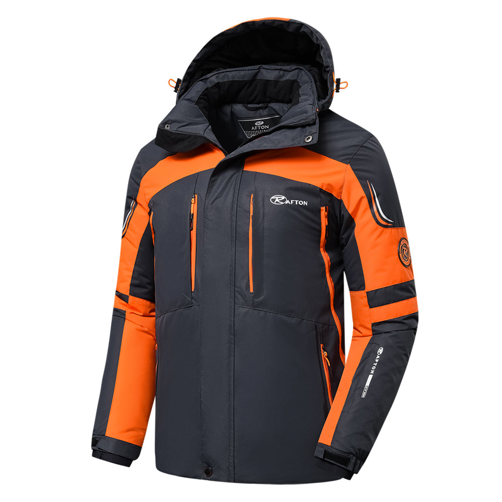 Geïsoleerde heren skiwinterjas, weerbestendig en warm, perfect voor winterse omstandigheden en actieve buitensport.