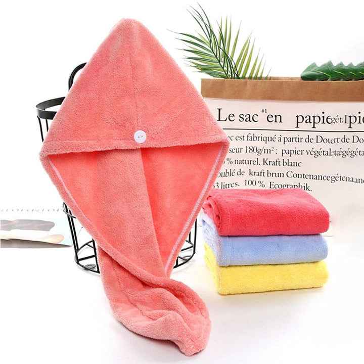 Absorberende haardroogdoek set voor dames, microvezel voor snelle en zachte haardroging.