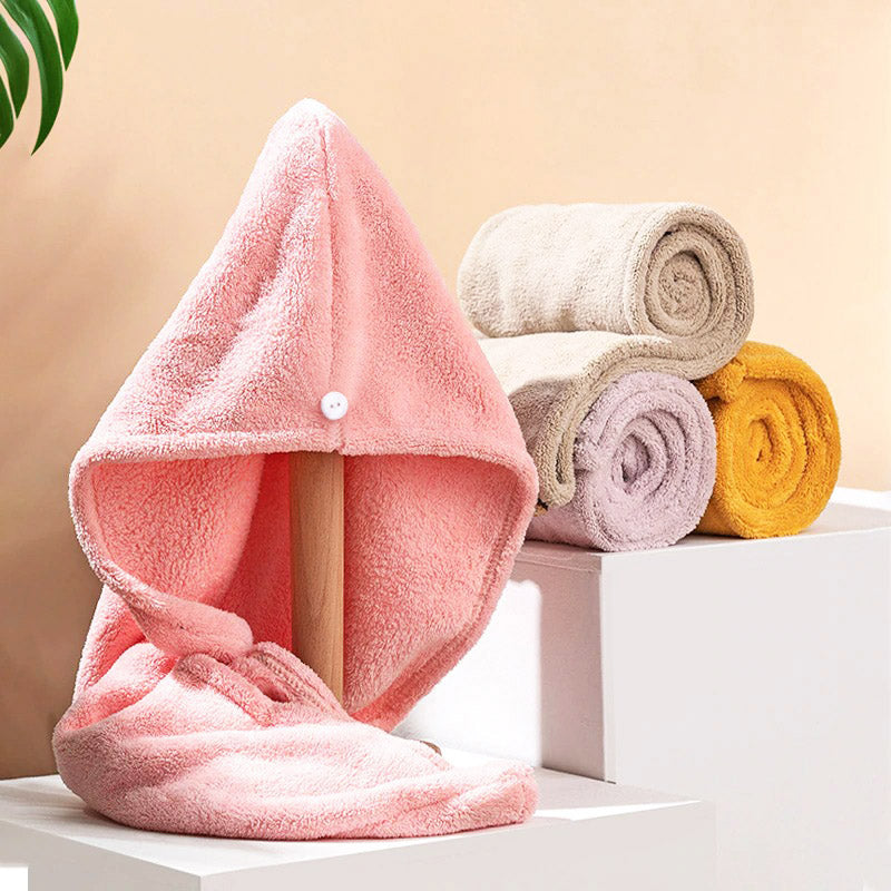 Microvezel haarhanddoek set voor dames, snelle haarverzorging met superieure absorptie in 3 kleuren.