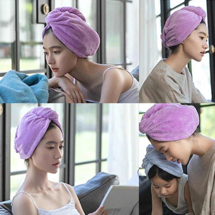 Innovatieve dames haarhanddoek set, sneldrogend microvezel voor optimale absorptie en comfort.