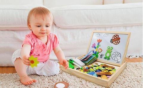 Schermvrij educatief magnetspel voor kinderen. Houten puzzel stimuleert creativiteit & leerontwikkeling.