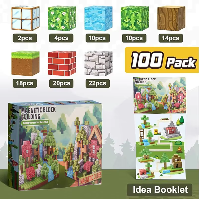 Educatieve Buildix magnetische speelgoed bouwset; ideaal voor kinderen om creatieve constructies te bouwen.